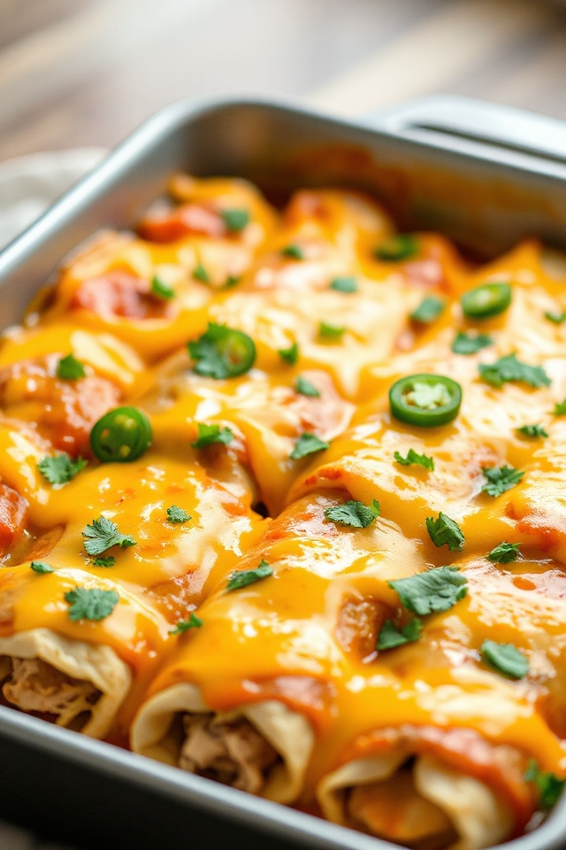 chicken enchiladas with cheese