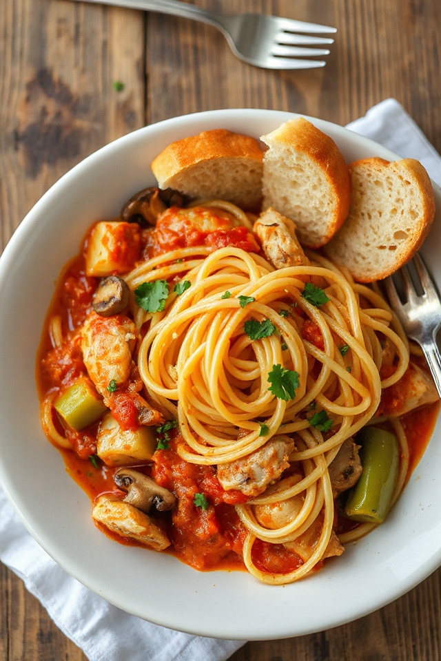 chicken spaghetti cooking instructions