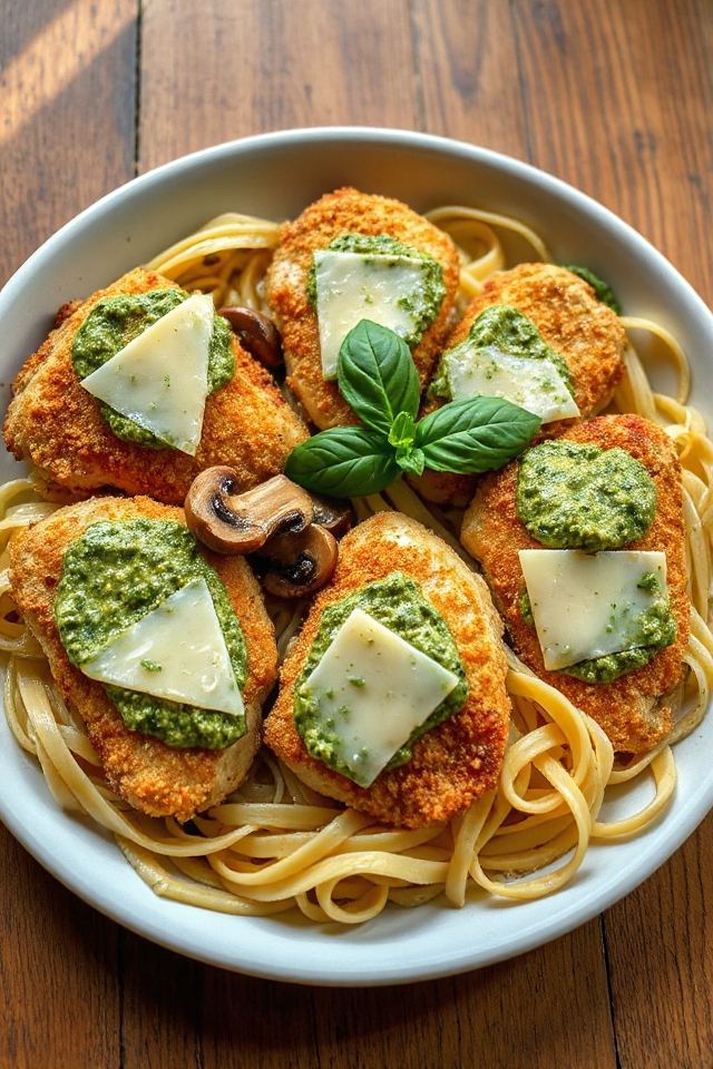 chicken with pesto sauce