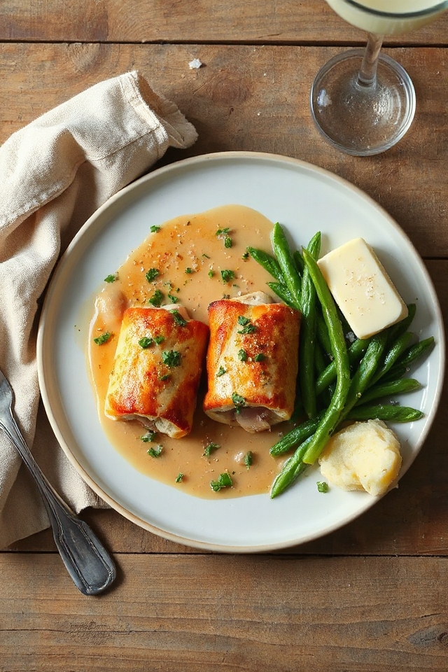 chicken wrapped in ham