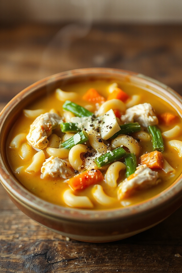 comforting chicken orzo soup