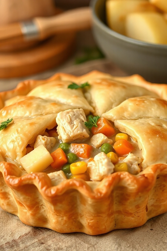 comforting chicken pot pie