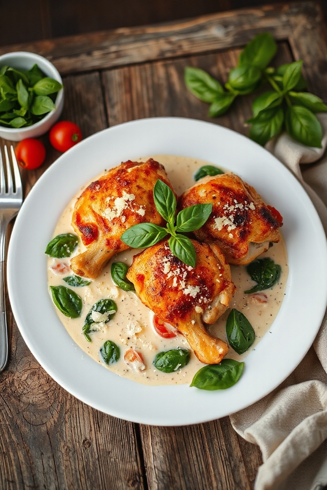 creamy chicken with tuscan flavors