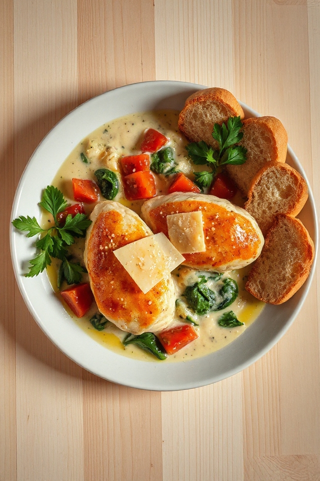 creamy garlic chicken dish