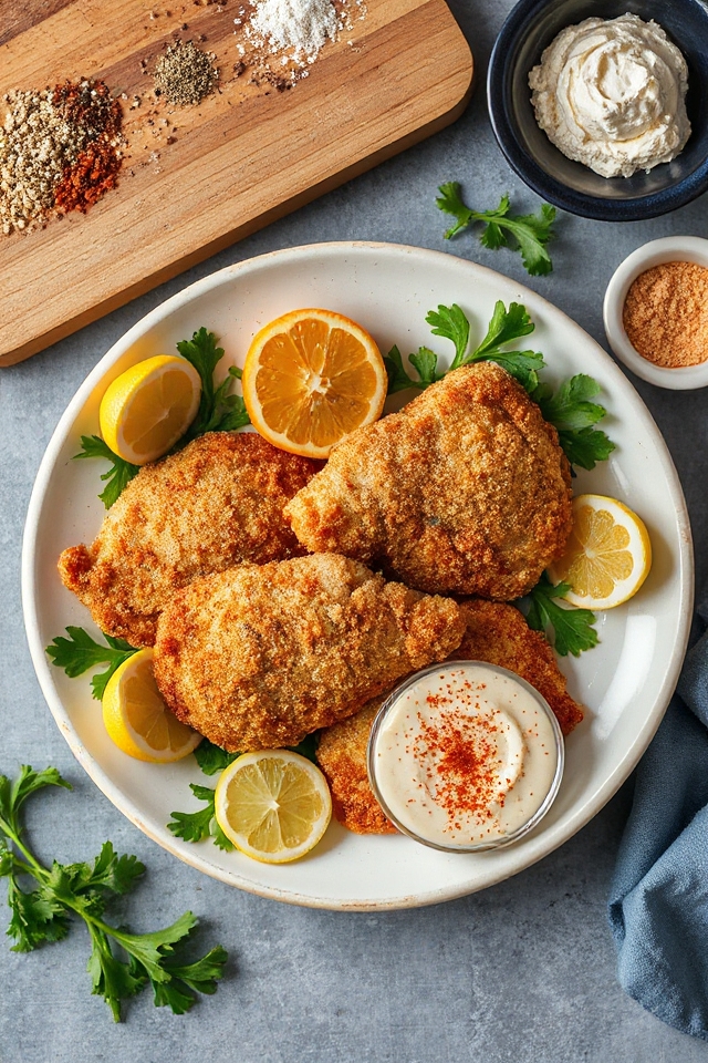 crispy chicken cutlet preparation