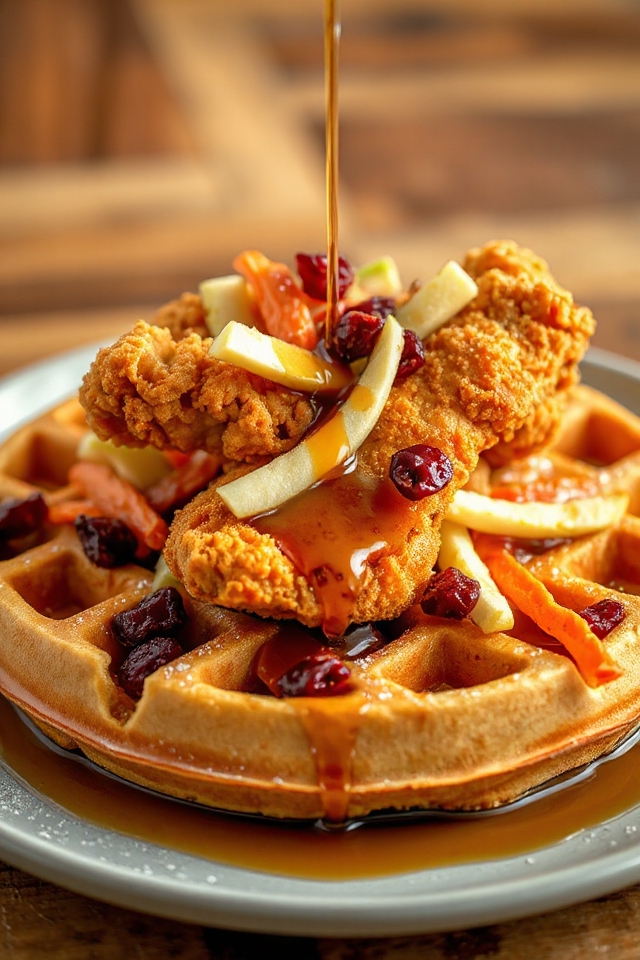 crispy chicken fluffy waffles