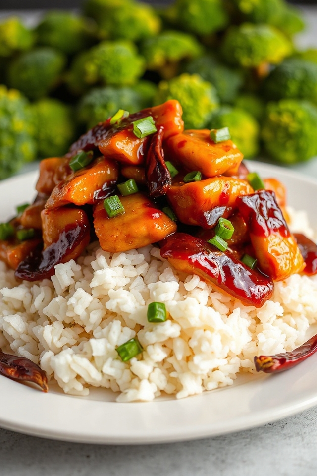 crispy chicken with flavorful sauce
