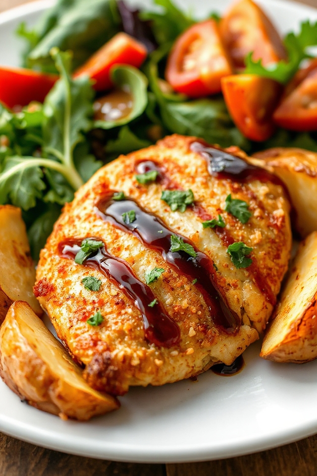 crispy chicken with sides