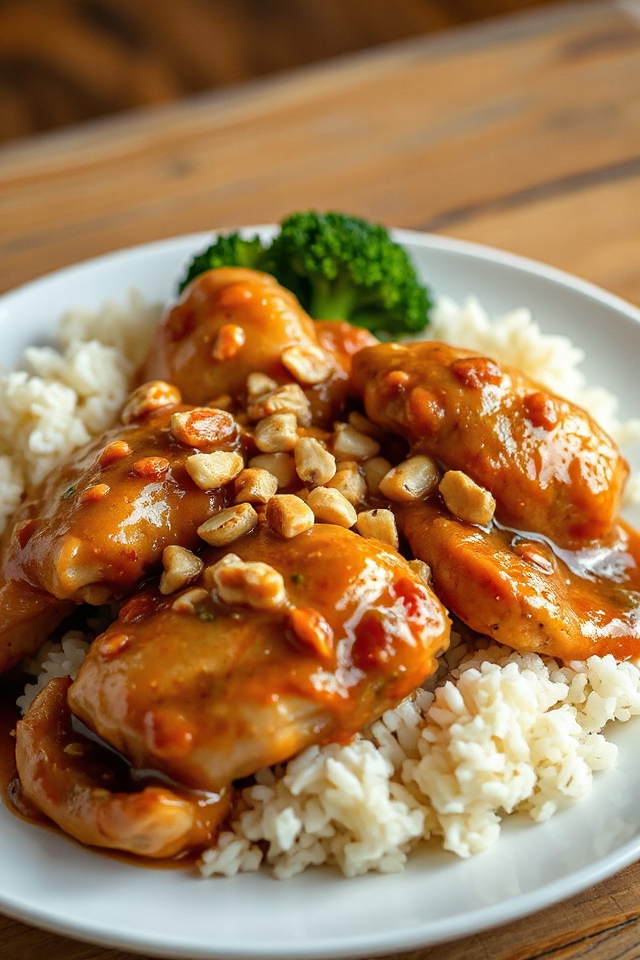 crock pot peanut chicken recipe