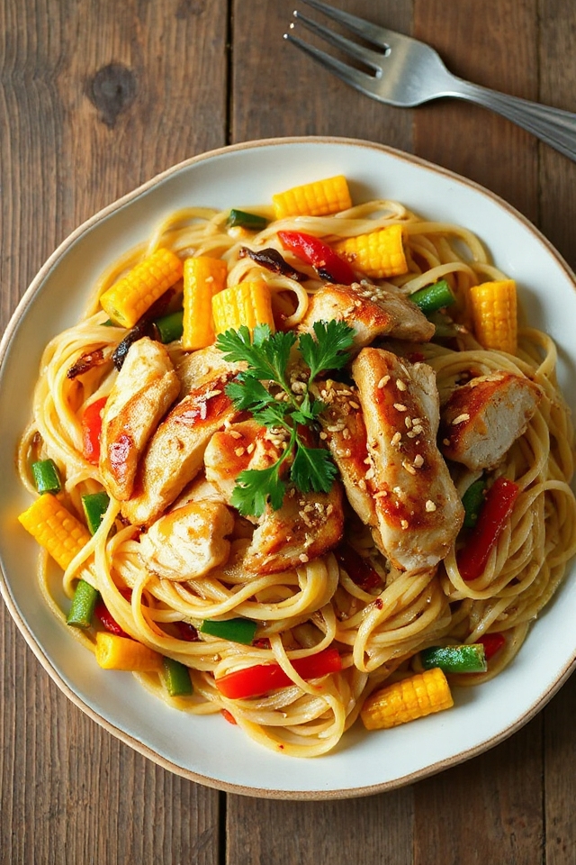 delicious chicken pasta dish