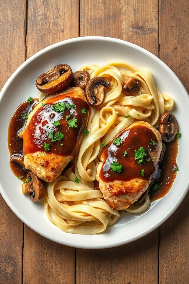 delicious chicken with marsala