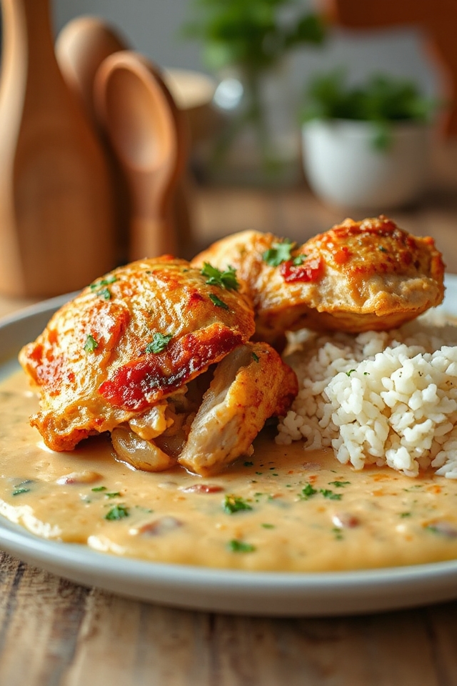 delicious homemade chicken dinner