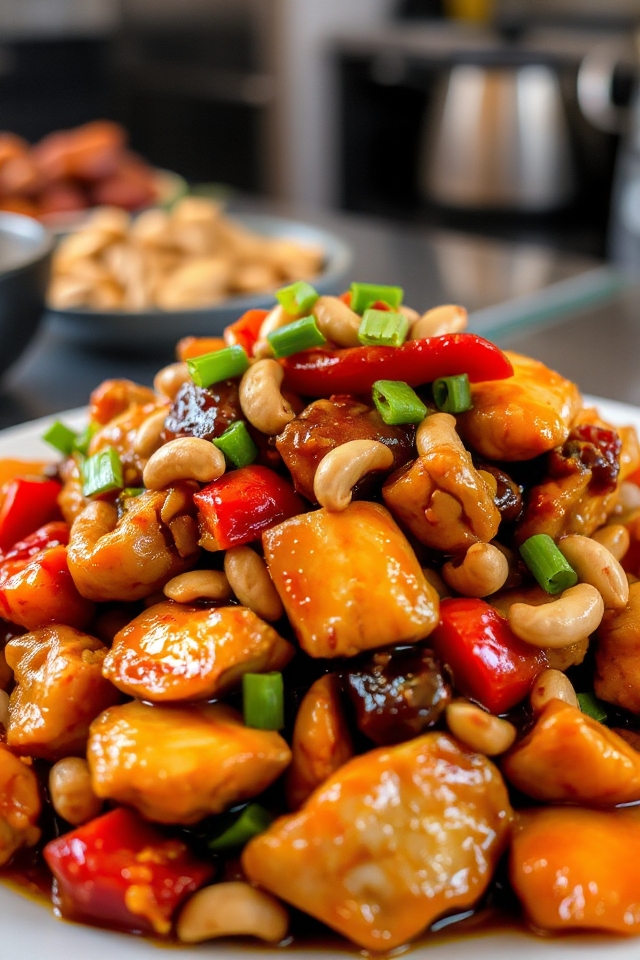 delicious homemade kung pao chicken