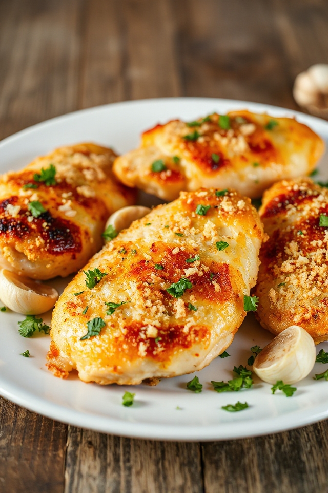 garlic chicken marinated and baked