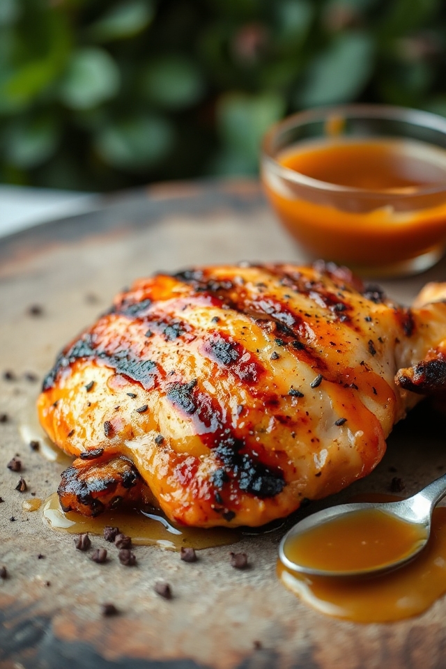 grill chicken with hot honey
