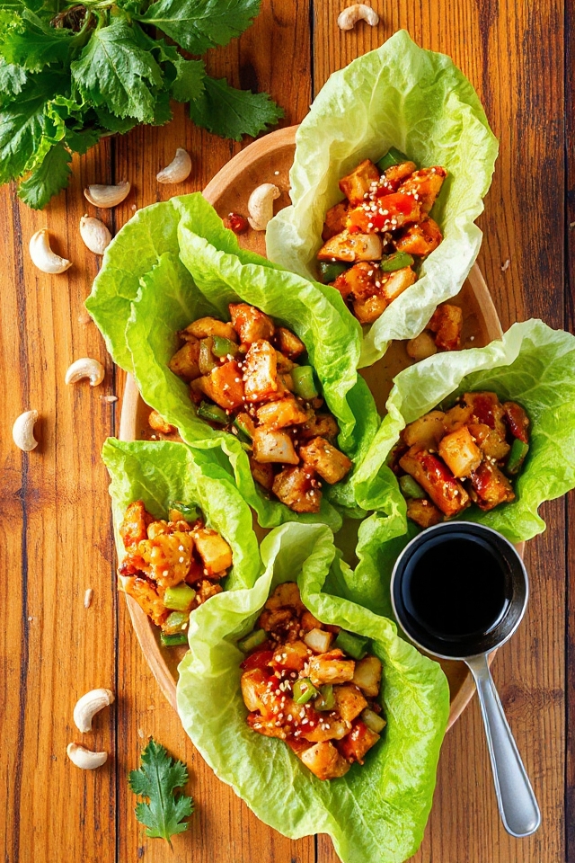 healthy chicken lettuce wraps