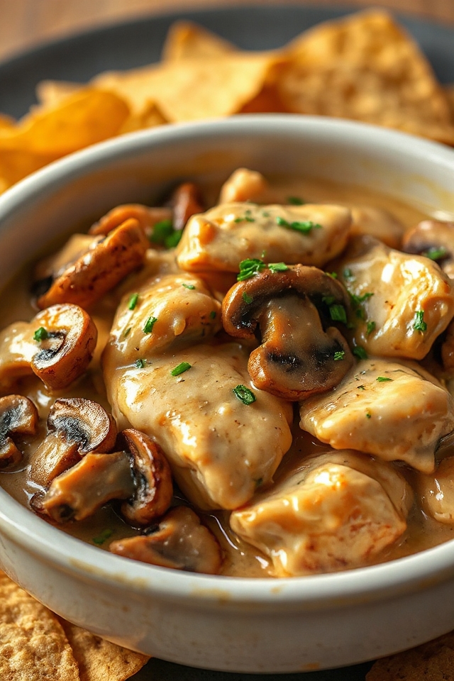 mushroom chicken creamy delight