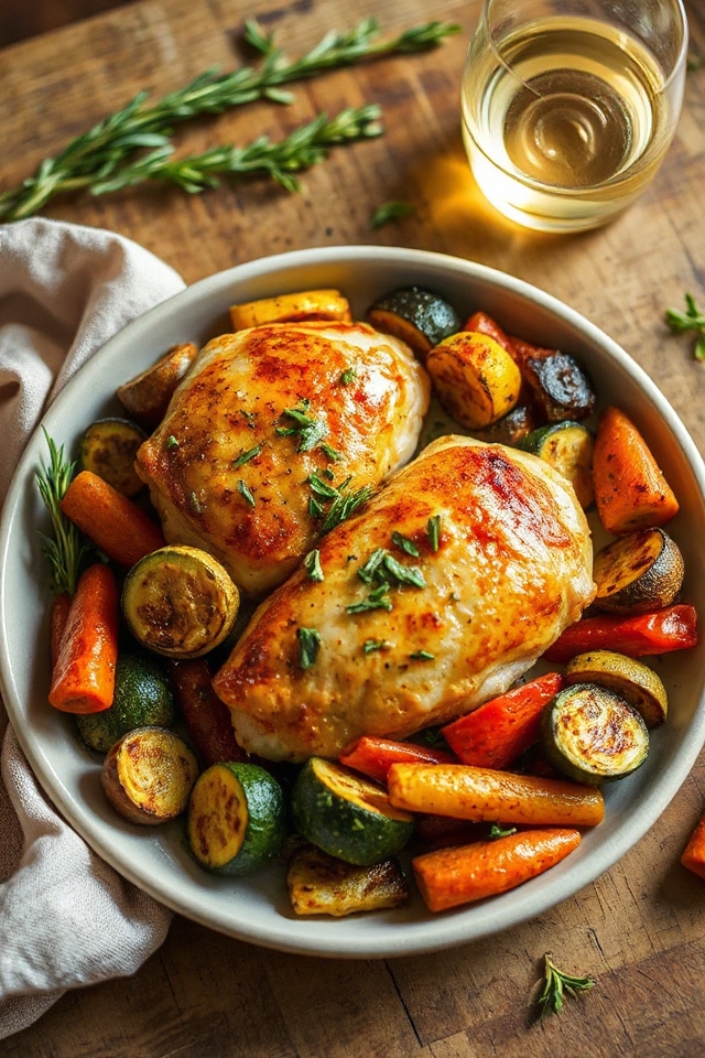 rosemary flavored chicken dish