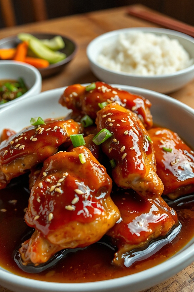 sticky chicken cooking process